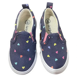 Cat & Jack Multi Color Heart Slip On Sneakers Size 6 Toddler Girl